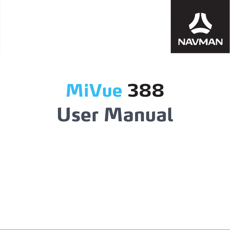 First page image of the manual for MiVue 388