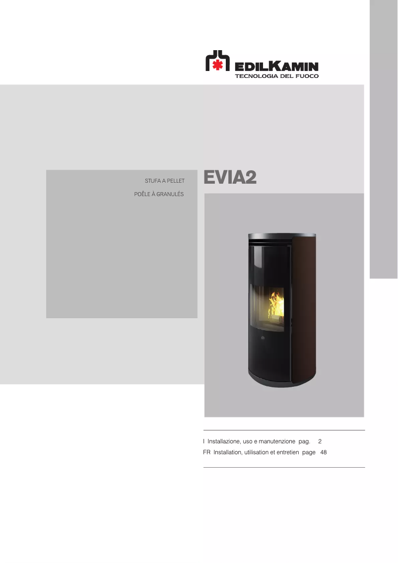 Page 1 of the manual User Manual Edilkamin EVIA2