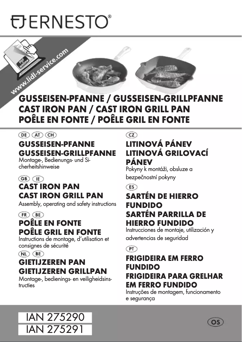 First page image of the manual for IAN 275290