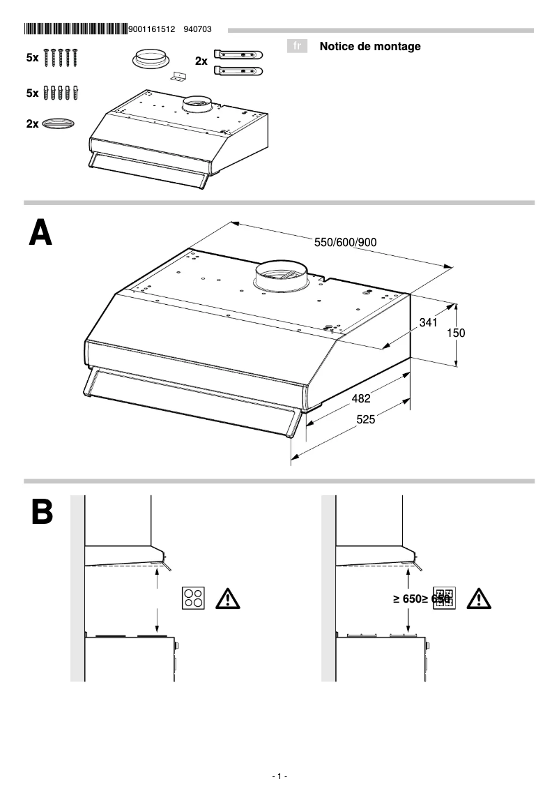 First page image of the manual for DHU635PEU