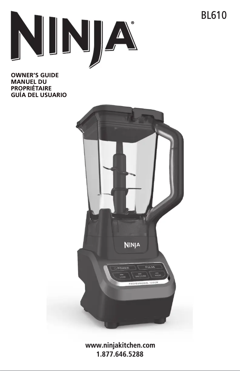 Page 1 of the manual User Manual Ninja BL610