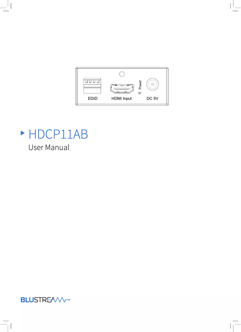 First page image of the manual for HDCP11AB