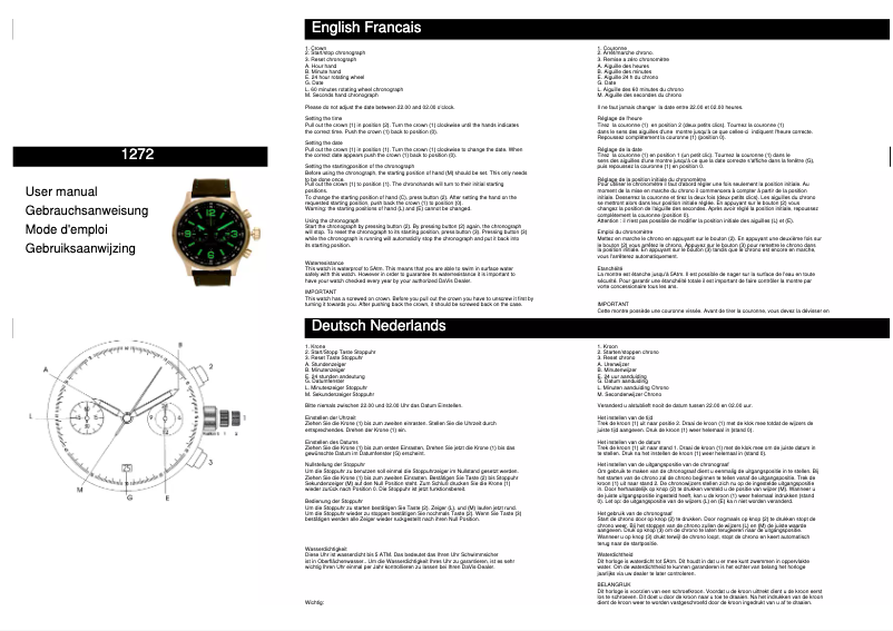 First page image of the manual for 1272