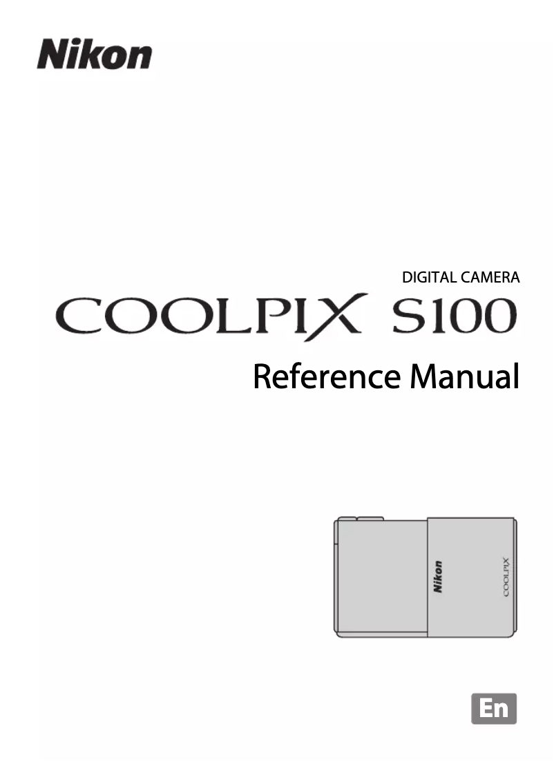 First page image of the manual for Coolpix S100