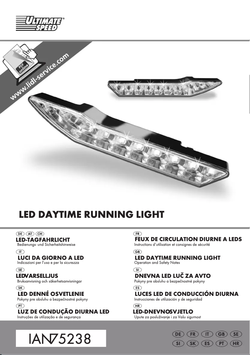 First page image of the manual for IAN 75238