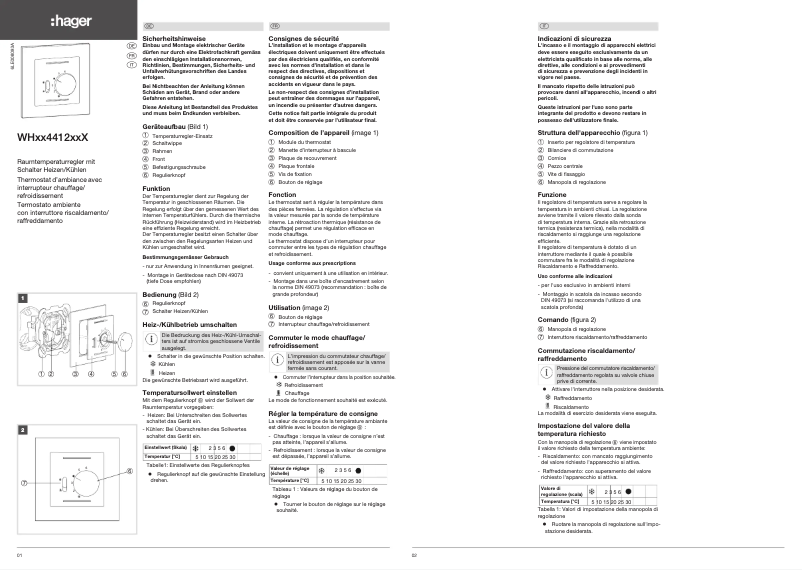 First page image of the manual for WH26441207C