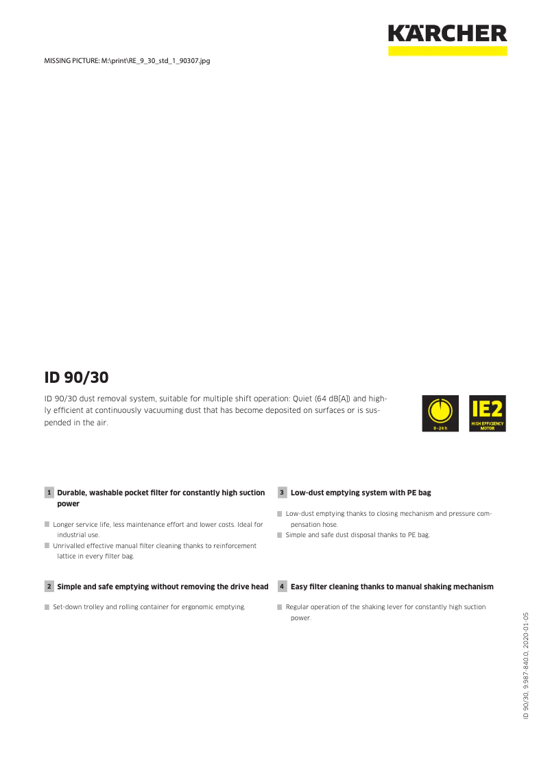 First page image of the manual for ID 90/30