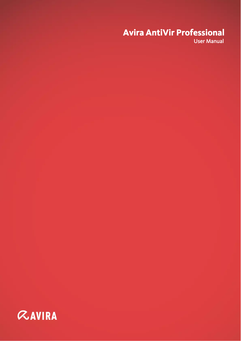 Page 1 de la notice Manuel utilisateur Avira AntiVir Professional