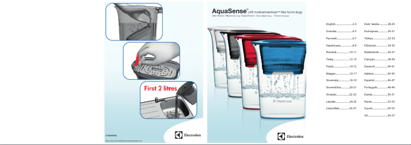 Page 1 of the manual Use and Maintenance Manual Electrolux EWFSJ3