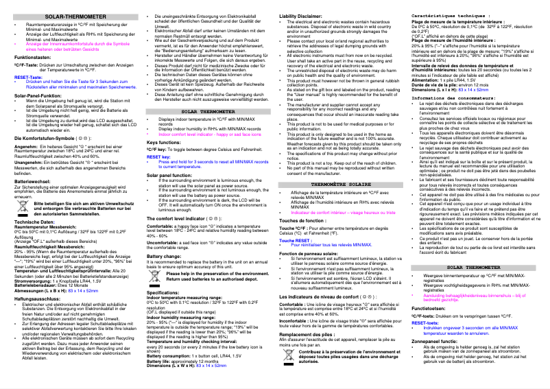 First page image of the manual for WT150