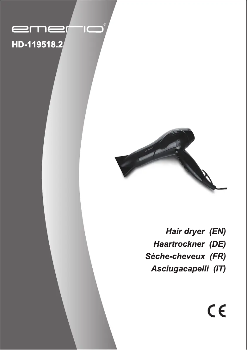 First page image of the manual for HD-119518.2