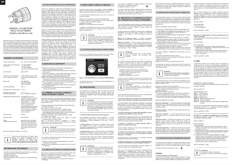 Page 1 of the manual User Manual Fibaro FGWPE-102