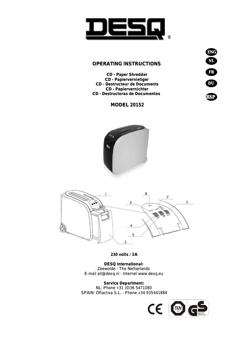 First page image of the manual for 20152