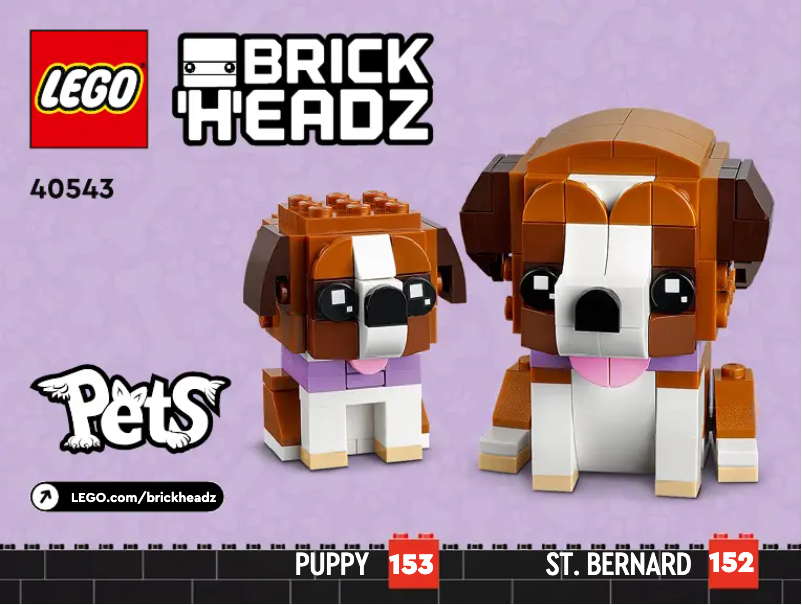 First page image of the manual for Brickheadz 40543