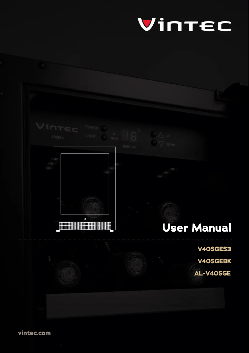 Page 1 of the manual User Manual Vintec VIN40SGEALRH