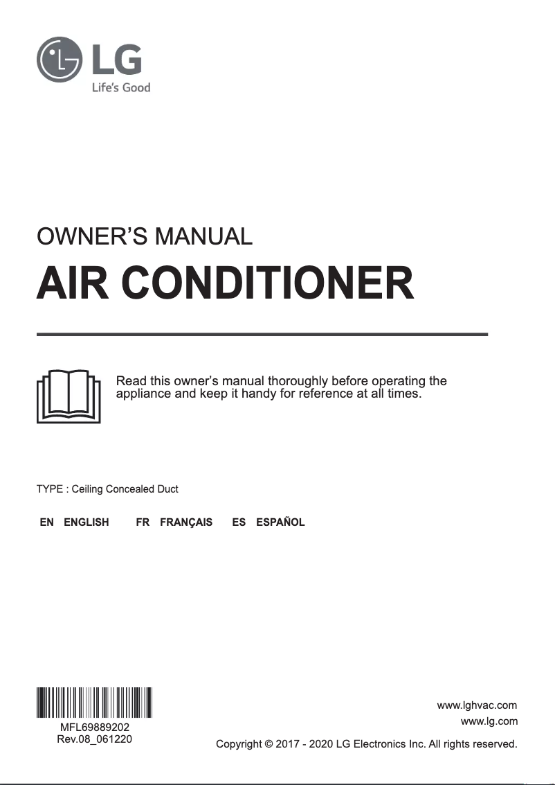 Page 1 of the manual User Manual LG ARNU423M3A4