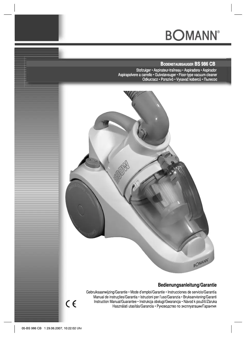 Page 1 of the manual User Manual Bomann BS 986 CB