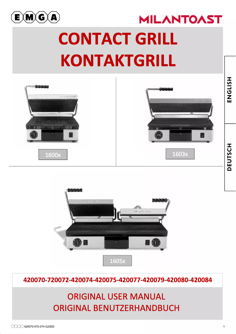 First page image of the manual for 420070