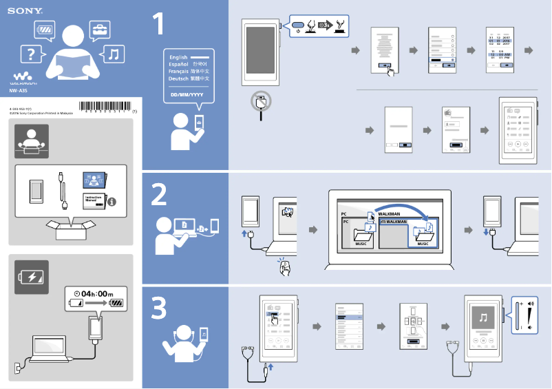 First page image of the manual for NW-A35