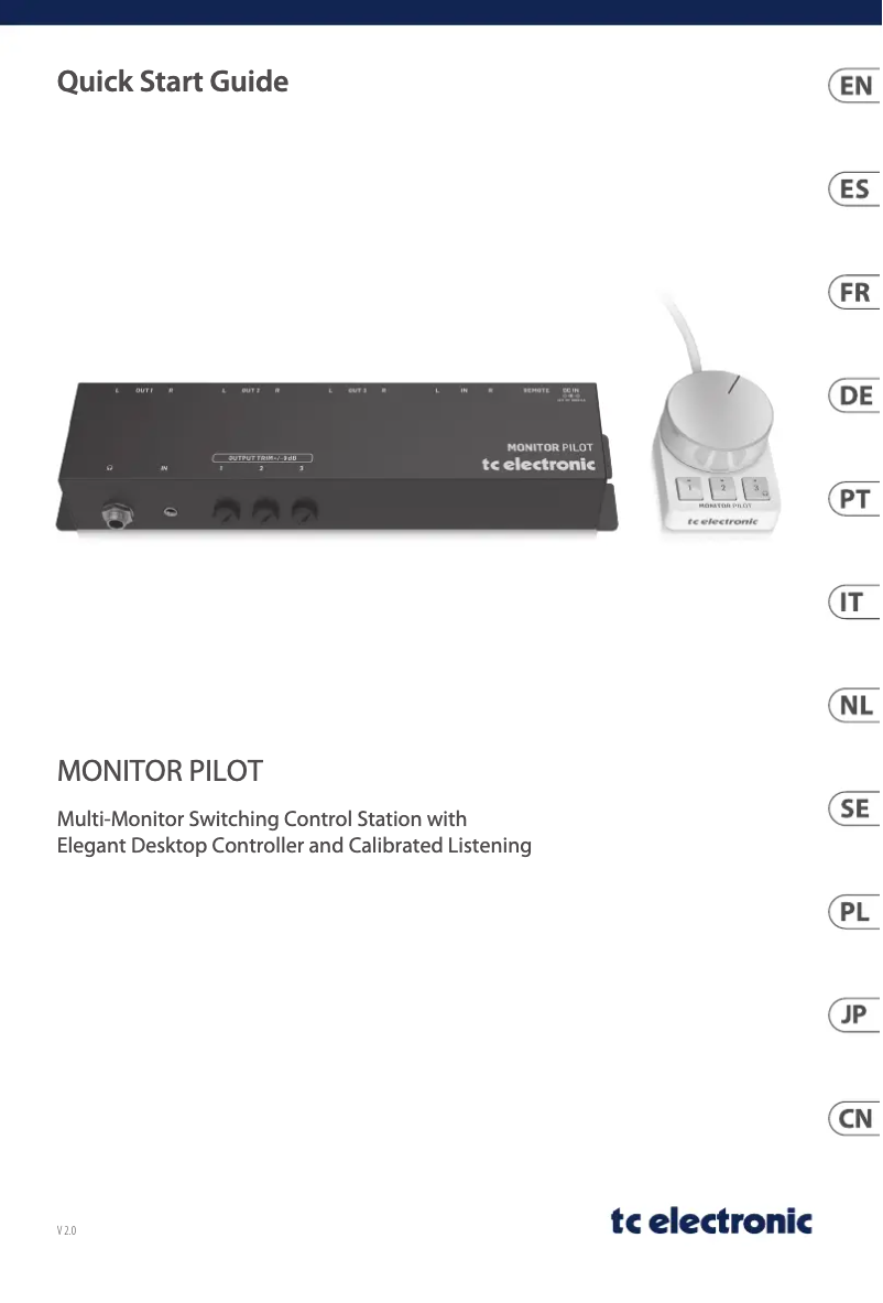 Page 1 of the manual User Manual TC Electronic Monitor Pilot