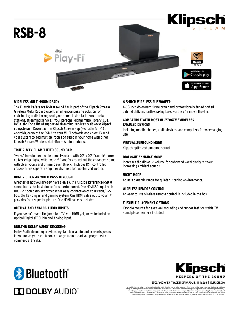 First page image of the manual for RSB-8