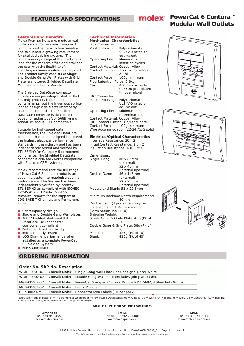 First page image of the manual for PowerCat 6 Contura