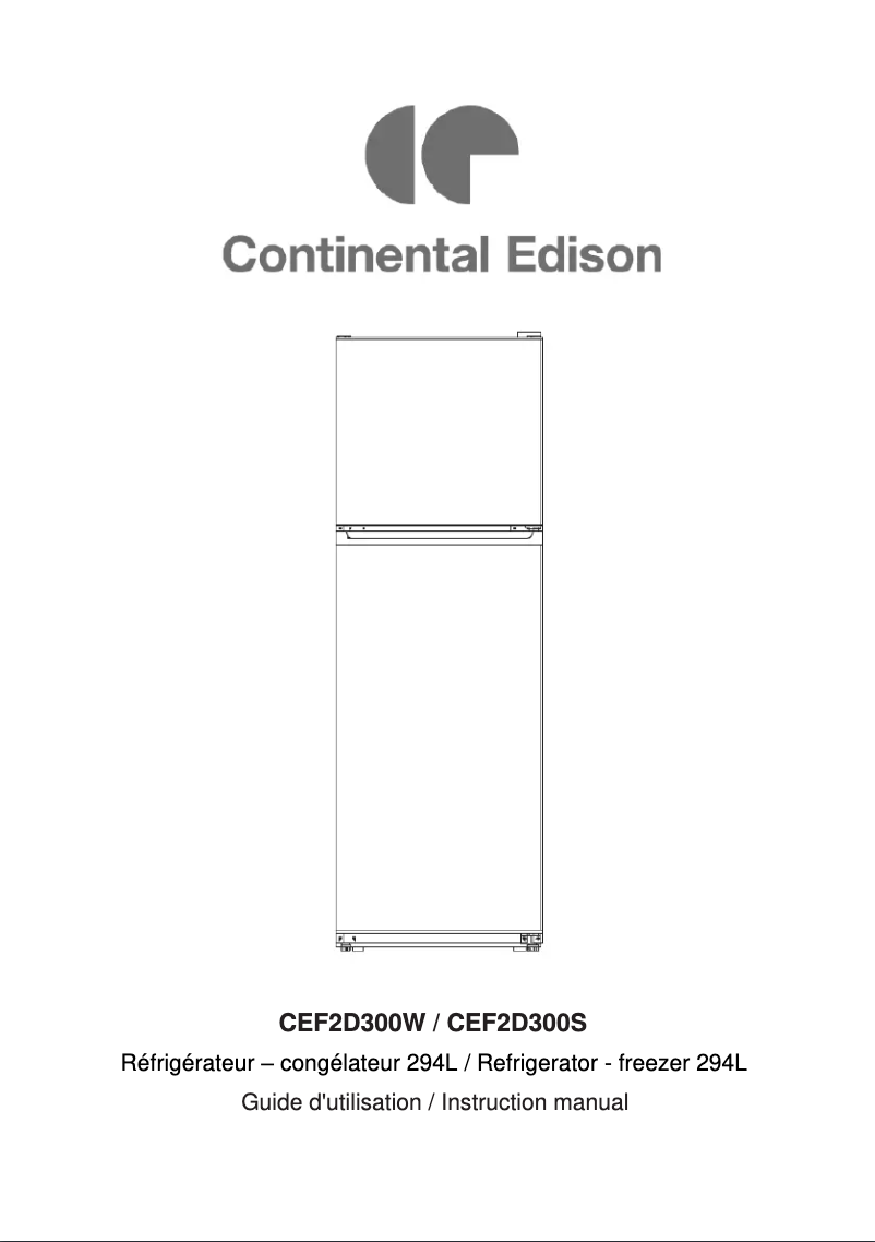 First page image of the manual for CEF2D300W
