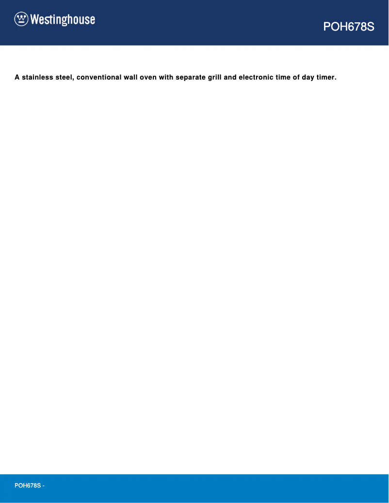 First page image of the manual for POH678S