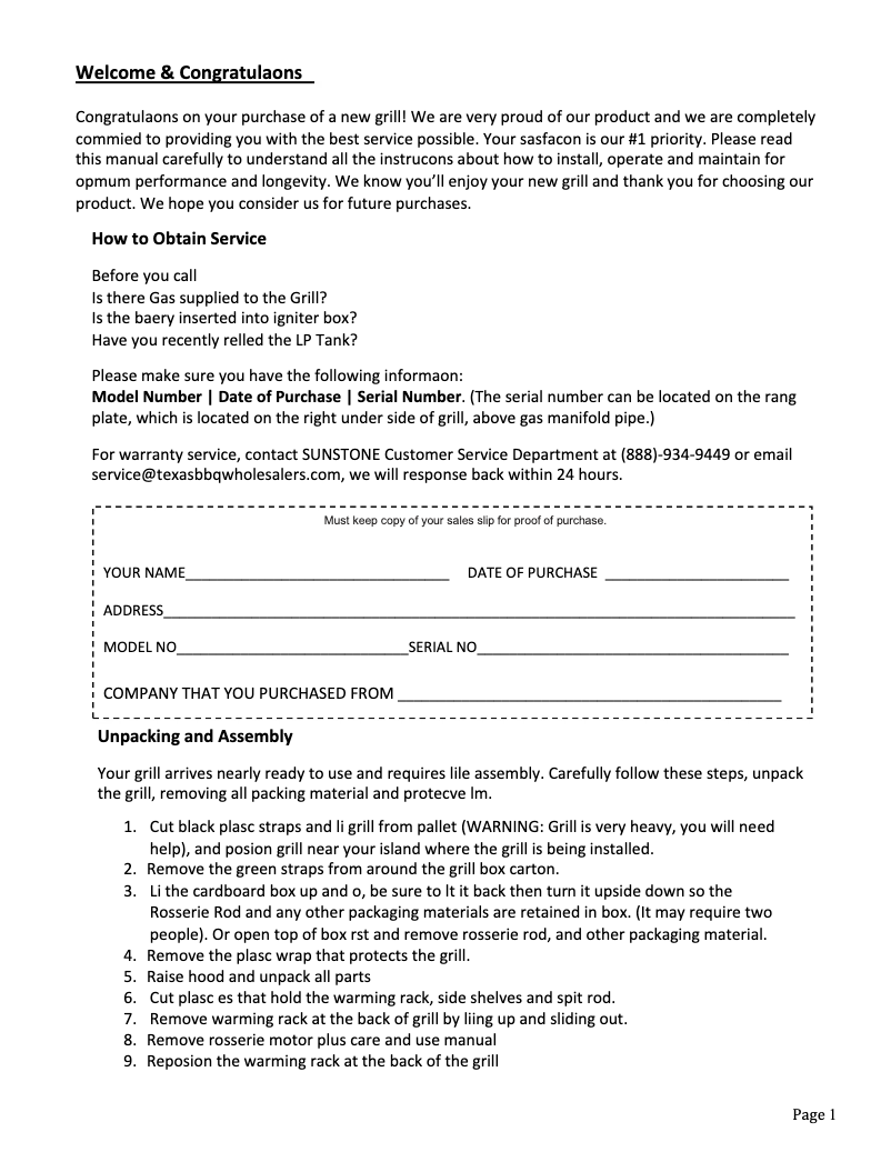 Page 1 of the manual Installation Guide Sunstone SUN4B-IR