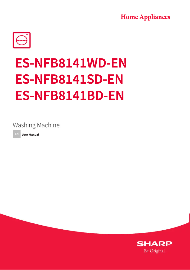 Page 1 of the manual User Manual Sharp ES-NFB8141BD-EN