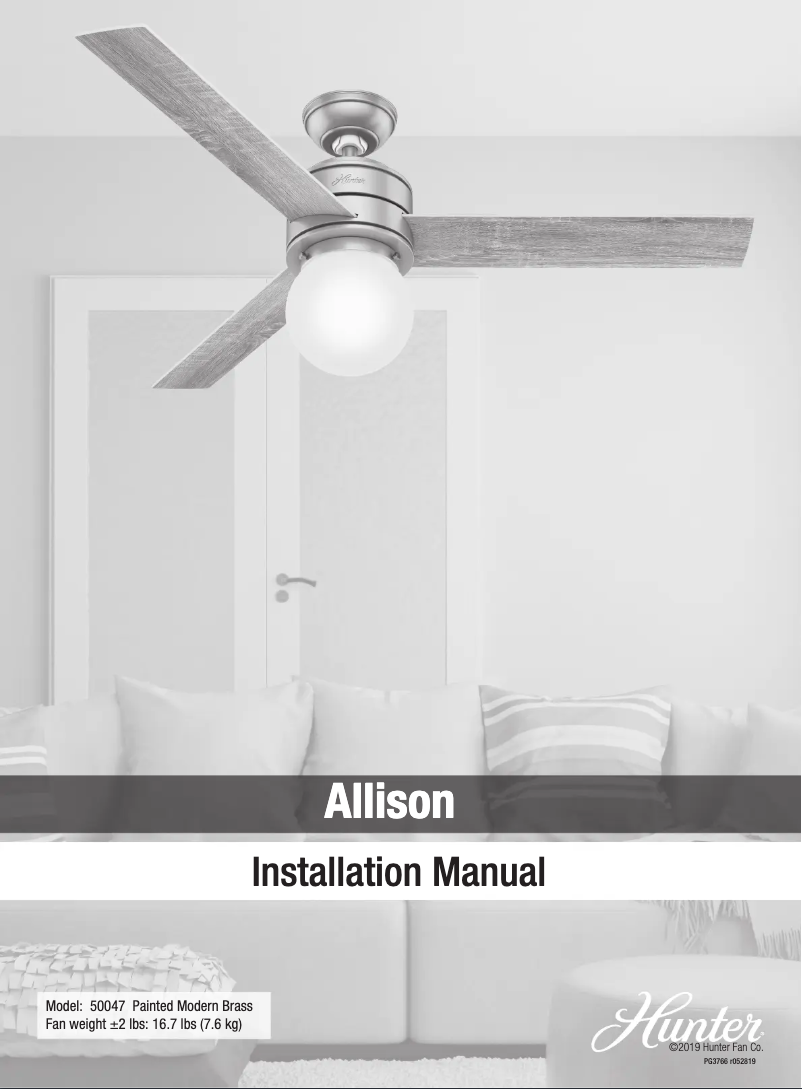 First page image of the manual for Allison
