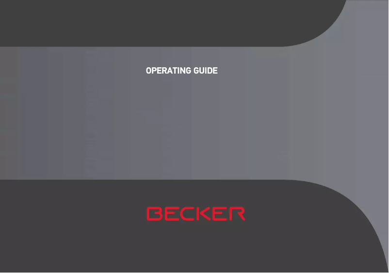 Page 1 of the manual User Manual Becker Transit.5 LMU