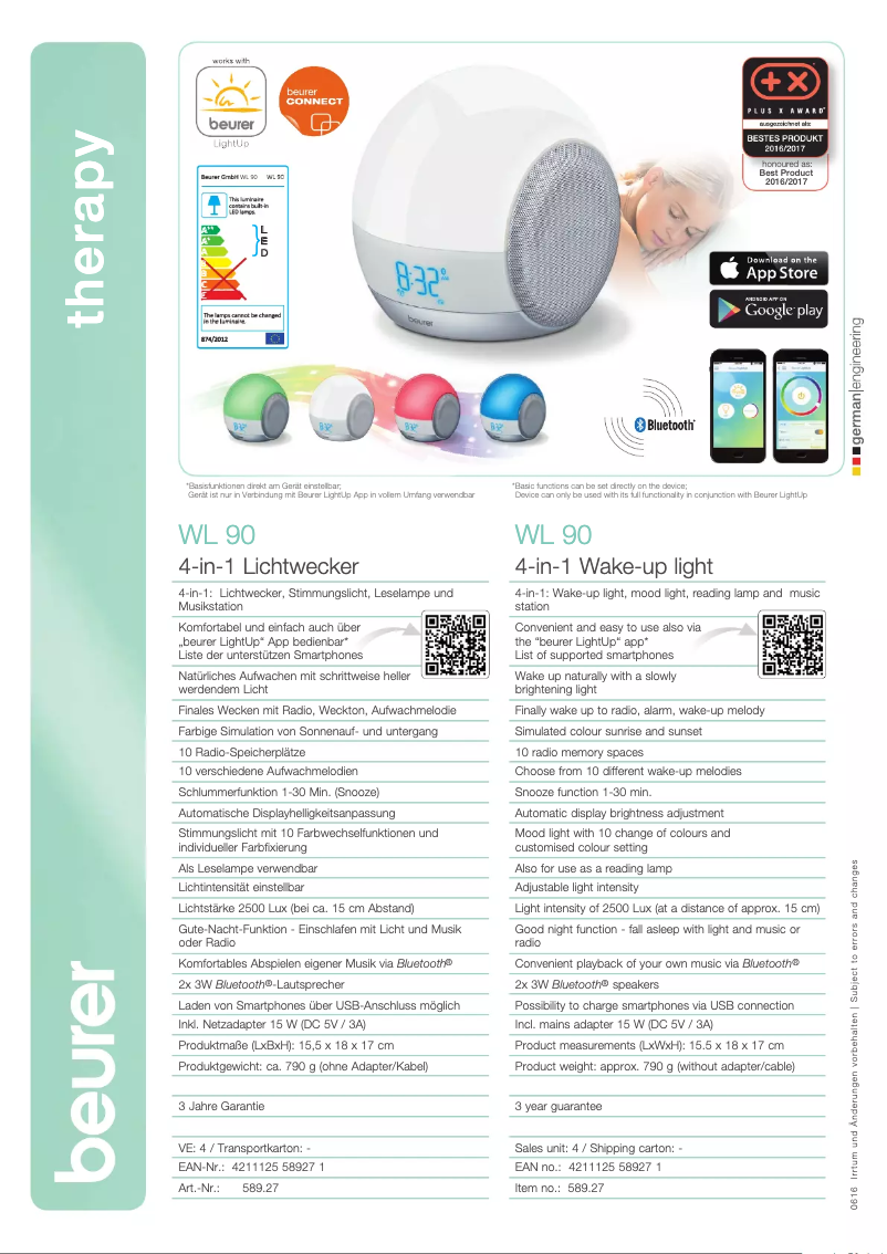 First page image of the manual for WL 90