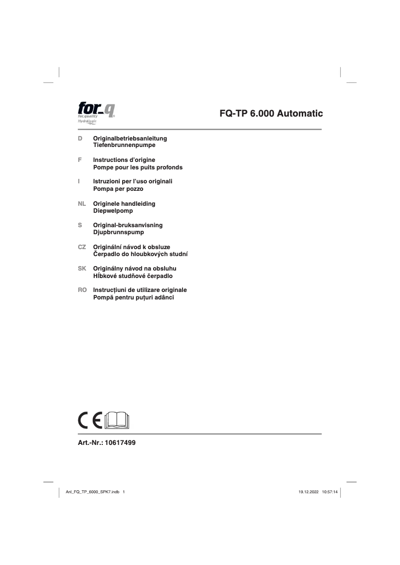 Page 1 of the manual User Manual For_Q FQ-TP 6.000 Automatic