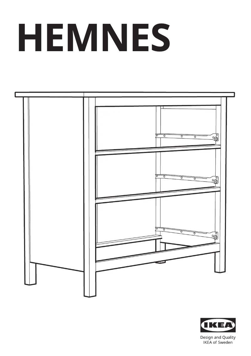 First page image of the manual for HEMNES 605.857.96