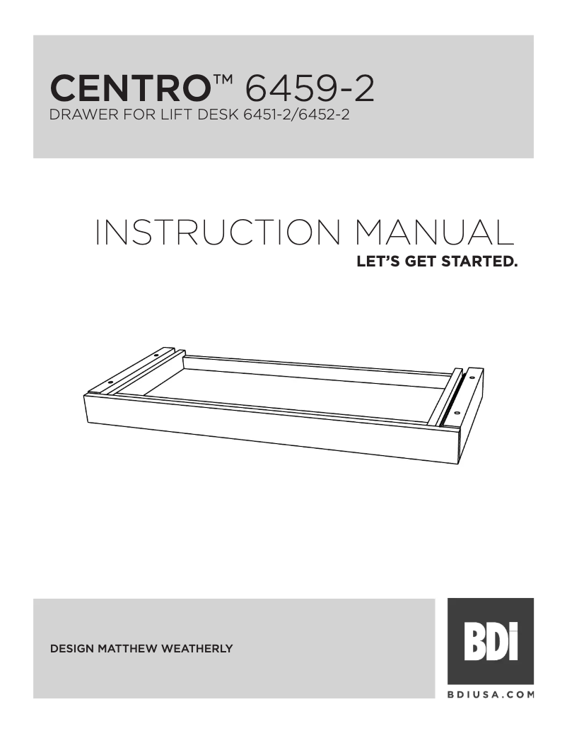 First page image of the manual for Centro 6459-2