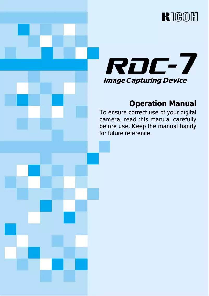 First page image of the manual for RDC-7