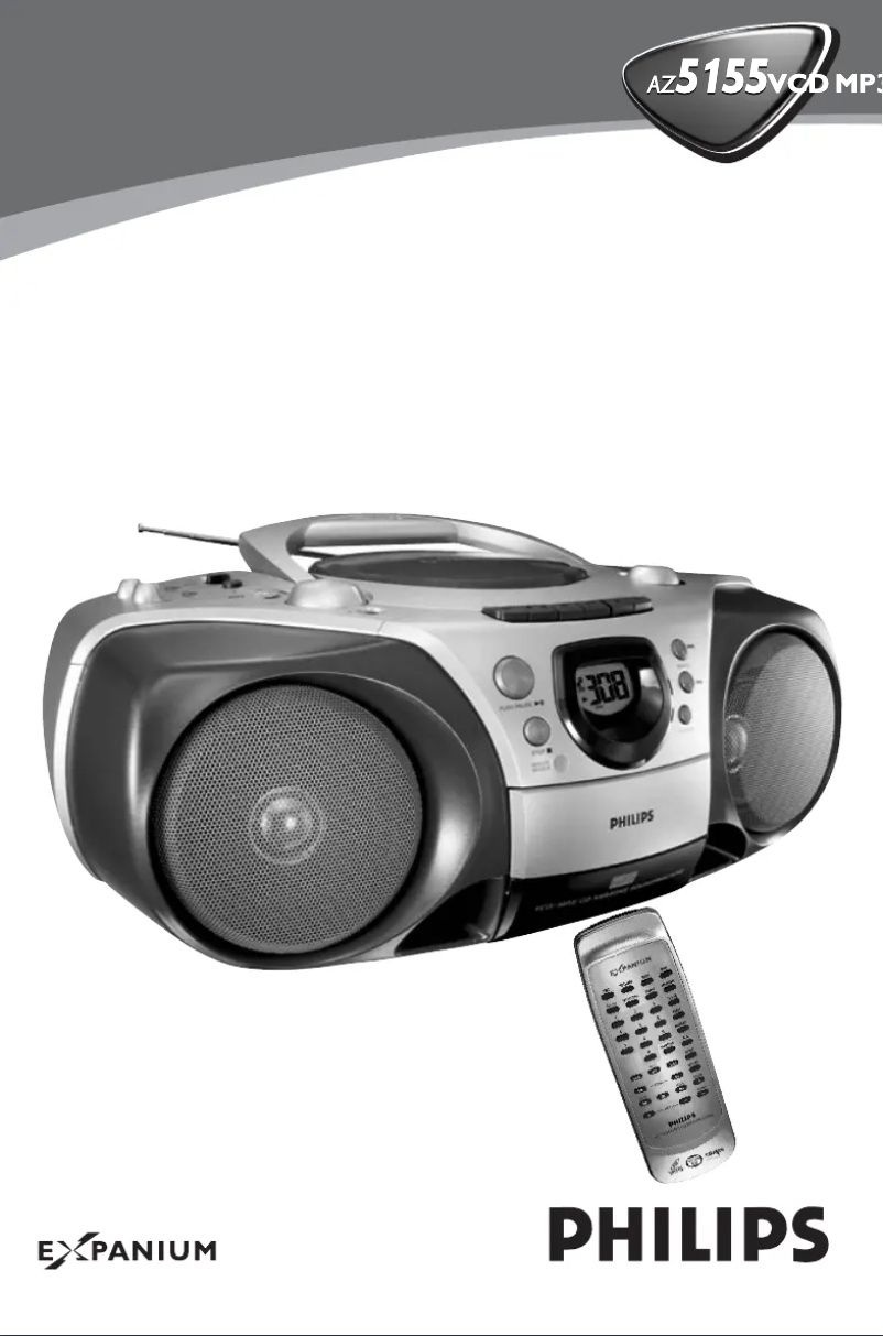 Page 1 of the manual User Manual Philips AZ5155