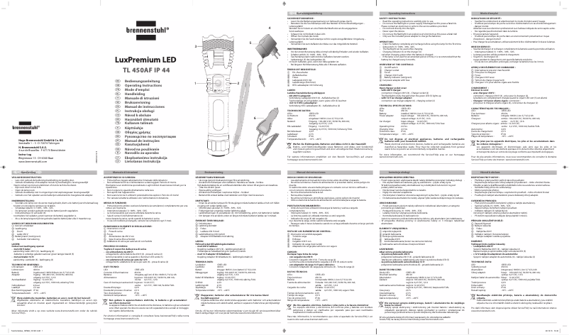 Page 1 of the manual User Manual Brennenstuhl LuxPremium LED TL 450AF IP 44