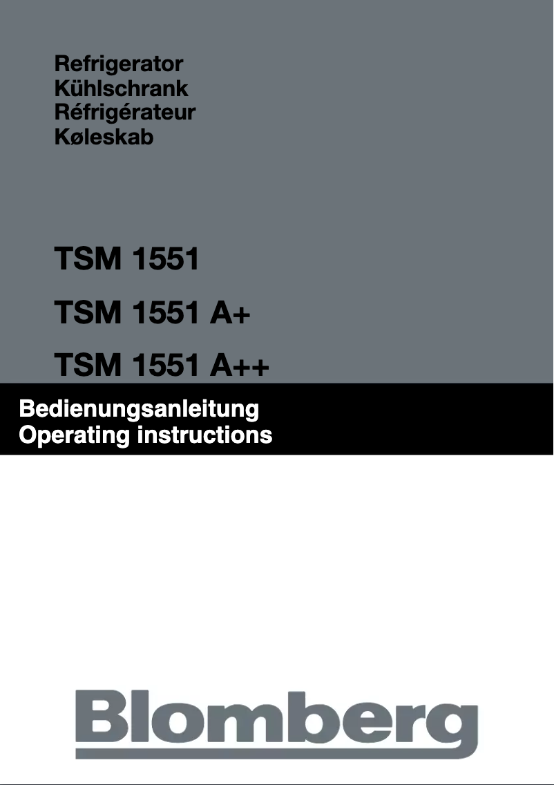 First page image of the manual for TSM 1551 A