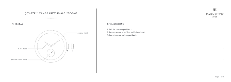 First page image of the manual for Lady Australis ES-8098-01