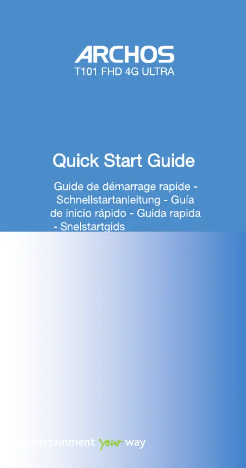 Page 1 of the manual User Manual Archos T101 FHD 4G Ultra