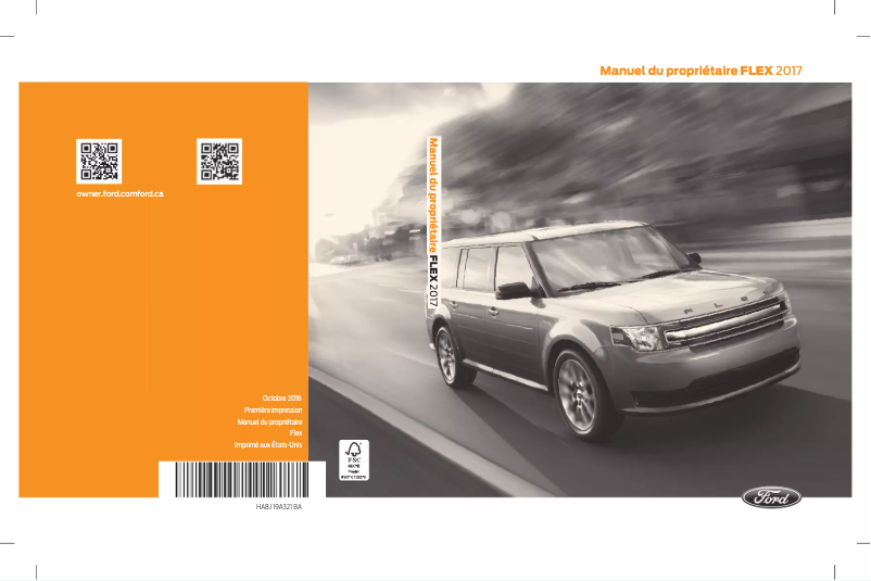 Page 1 of the manual User Manual Ford Flex (2017)