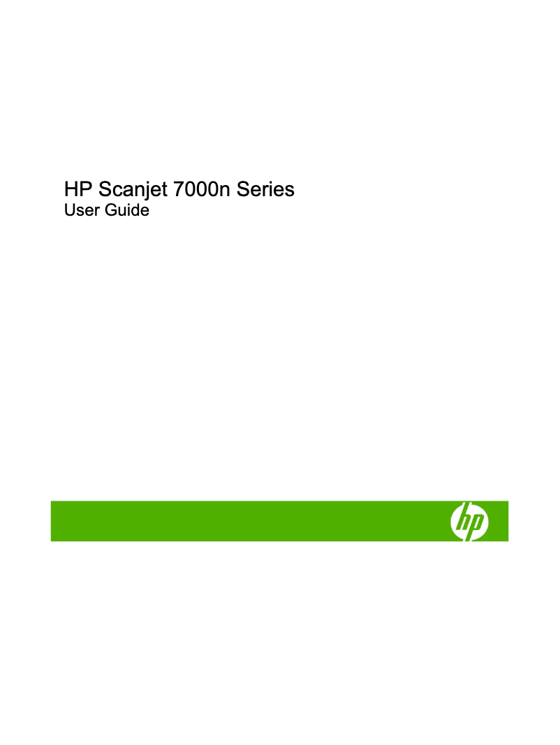 First page image of the manual for Scanjet Enterprise 7000N