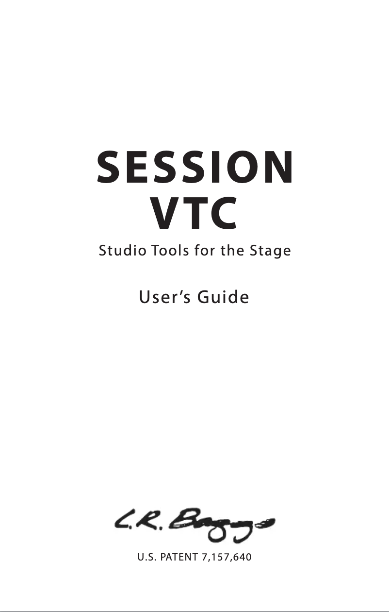 First page image of the manual for Session VTC