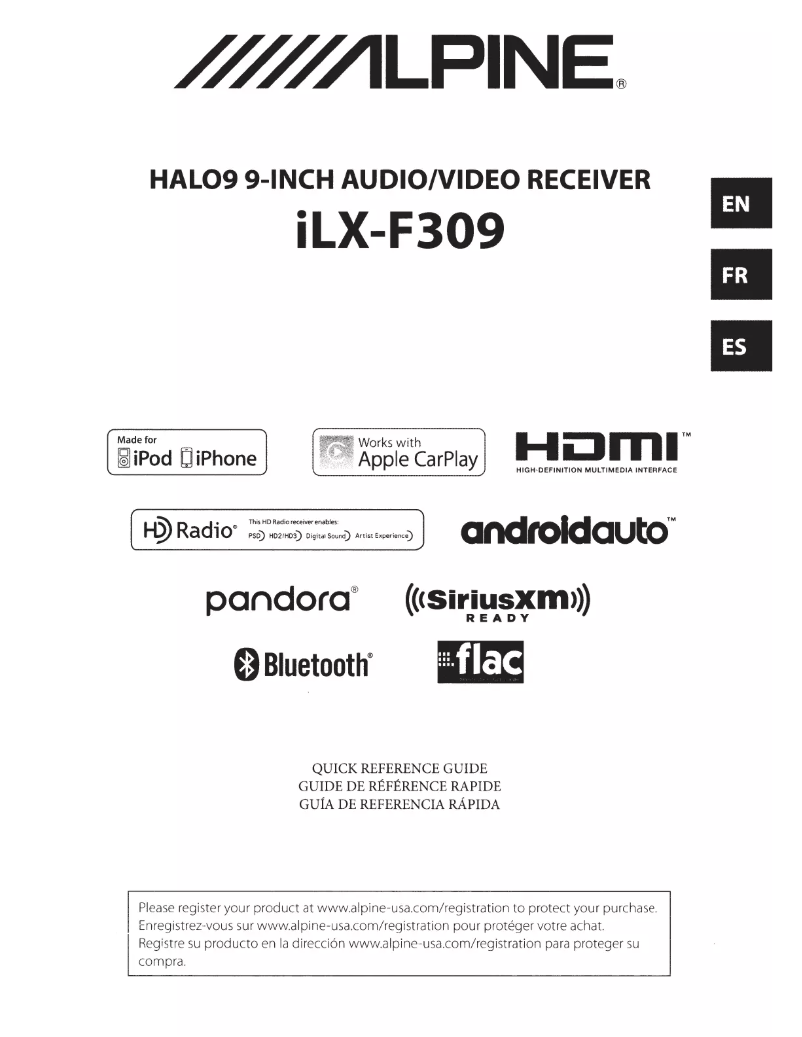 First page image of the manual for ILX-F309TND