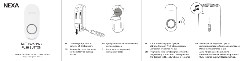 Page 1 of the manual User Manual Nexa MLT-1925