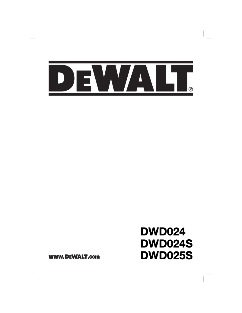 First page image of the manual for DWD024