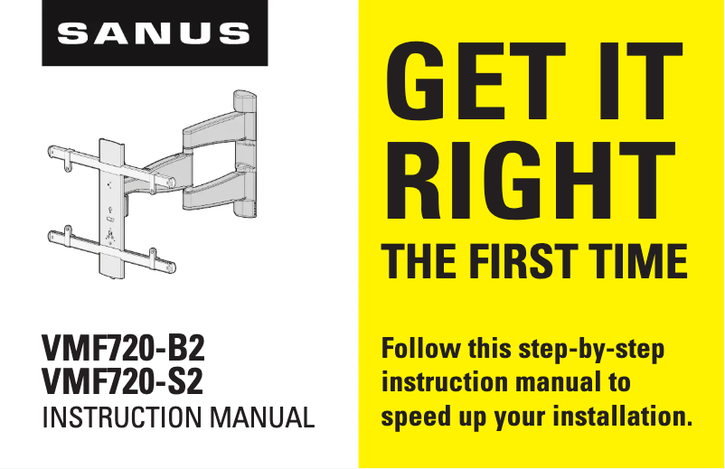 Page 1 of the manual User Manual Sanus VMF720-B2
