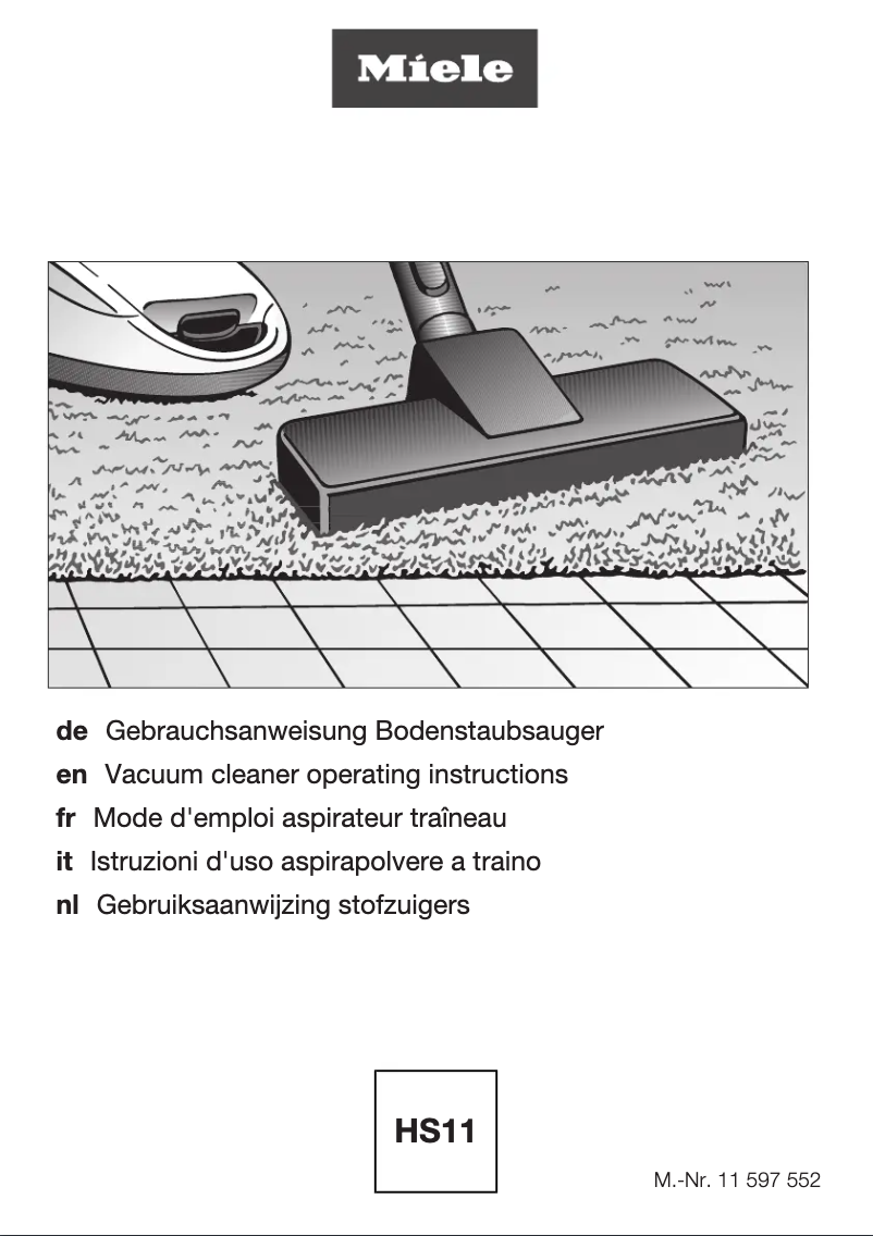 Page 1 of the manual User Manual Miele Complete C2 Parquet XL